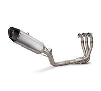 AEIOUPMMA Conjunto Completo del Sistema de Escape de la Motocicleta Tubo Central Delantero Conexión del silenciador para Triumph Street Triple 765 765 RS(B)