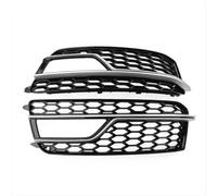 AEIOUPMMA Cubierta de Malla cromada para luz antiniebla de Parachoques Delantero de Coche, Rejilla de Panal para Audi S5 A5 S-Lines 2013-2016