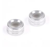 AEIOUPMMA Cubierta del Anillo de la Perilla de calefacción del Asiento del automóvil de aleación de Aluminio Plateado para Infiniti G25 G27 G37 2007-2013