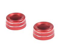 AEIOUPMMA Cubierta del Anillo de la Perilla de calefacción del Asiento del automóvil de aleación de Aluminio Plateado para Infiniti G25 G27 G37 2007-2013