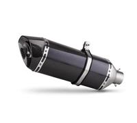 AEIOUPMMA Escape Universal para Motocicleta de 51 mm, Fibra de Carbono, Cola Redonda, silenciador Hexagonal Grande para FZ8 NINJA400 MT07 ZX6R Forza 350 GSXR 600(F Full Carbon)