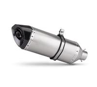 AEIOUPMMA Escape Universal para Motocicleta de 51 mm, Fibra de Carbono, Cola Redonda, silenciador Hexagonal Grande para FZ8 NINJA400 MT07 ZX6R Forza 350 GSXR 600(C)