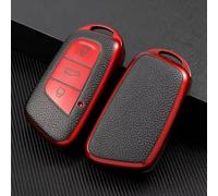 AEIOUPMMA Estuche para Llave de Coche para Chery EQ1 Little Ant para QQ Ice Cream, Funda para Llave remota, Funda Protectora para Llavero, Accesorios (Estuche Rojo)