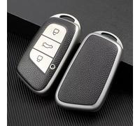 AEIOUPMMA Estuche para Llave de Coche para Chery EQ1 Little Ant para QQ Ice Cream, Funda para Llave remota, Funda Protectora para Llavero, Accesorios (Estuche Plateado)