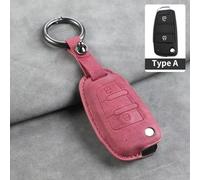 AEIOUPMMA Funda de Cuero con Tapa para Llave de Coche, 2 Botones, para JAC JS2, S2, S3, S5, S7, T40, T50, Sei 3, A5, R3, V6, V5, V3, H330, J3, J5, J6, K6I, H3, H5, H6 (Rojo A1)
