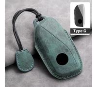AEIOUPMMA Funda de Cuero para Llave de Coche, Funda Protectora para Llavero de BMW i7 X7 G07 LCI IX I20 X1 U11 7 Series G70 G09 XM U06 G81 M3 2023 (Verde G2)