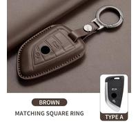 AEIOUPMMA Funda de Cuero para Llave de Coche para BMW Serie 1, 3, 5, 7, X1, X3, X4, X5, X6, F15, F16, G01, G02, G05, F10, F20, F30, F34, G07, G20, G30 (marrón A1)