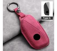 AEIOUPMMA Funda de Cuero para Llave de Coche para BMW Serie 5, 6, 7, 530le, GT, X3, X4, 730li, 740i, G12, G30, G31, G32, I8, I12, I15, Llavero Protector (Rojo G3)