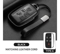 AEIOUPMMA Funda de Cuero para Llave de Coche, para Land Rover, Range Rover Sport, Evoque, Freelander, Velar, Discovery 4, Llavero con Carcasa para Llave de Coche (Negro A2, para Land Rover)