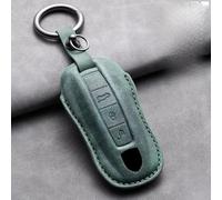 AEIOUPMMA Funda de Cuero para Llave de Coche para Porsche Panamera Carmen Mccann Bobst Cayenne 911 970 981 991 996, Llavero, Accesorio para Llave (Verde Oliva)