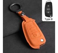 AEIOUPMMA Funda de Gamuza con 2 Botones y 3 Botones para Llave de Coche JAC S2 Refine S3 S4 S5 S7 R3 A5 JAC A13 A13RS Refine M3 V7 T6 Pickup Fritson T8 (Naranja B1)