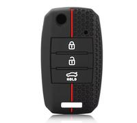 AEIOUPMMA Funda de Silicona para Llave de Coche de 3 Botones para KIA SID Rio Soul Sportage Ceed Sorento Cerato K2 K3 K4 K5 (Rojo)