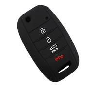 AEIOUPMMA Funda de Silicona para Llave de Kia Sportage Cerato Optima K2 K3 K4 K5 Rio Picanto K2 Soul Sorento Ski Sedona 2016 (Negro)