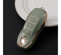AEIOUPMMA Funda de TPU para Llave de Coche, Funda para Mando a Distancia, Funda para Llavero para Porsche Cayenne Panamera Macan Cayman 911 718 918 958 (Verde)