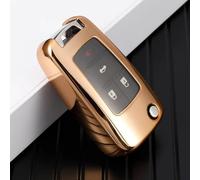 AEIOUPMMA Funda de TPU para Llave de Coche, Llavero para Chevrolet Cruze Aveo Trax Malibu Captiva para Buick Opel Astra Corsa Insignia Mokka (Dorado)