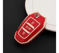AEIOUPMMA Funda de TPU para Llave de Coche para Peugeot 2008 3008 4008 5008 308 408 508 para Citroen C1 C2 C4 C6 C3-XR Picasso Grand DS3 DS5, Carcasa Protectora para Llavero (roja)