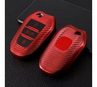 AEIOUPMMA Funda para Llave Inteligente de Coche, Funda para Llavero para Peugeot 2008, 3008, 4008, 5008, 308, 408, 508, Citroën C4, C4L, C6, C3-XR, Picasso, DS3, DS4, DS5 (Funda roja)
