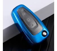 AEIOUPMMA Funda Protectora para Llave de Coche de TPU con Tapa para Ford Focus 2 3 MK3 ST RS Ecosport Kuga Escape Fiesta Fold C-MAX S-MAX Mondeo (Azul)