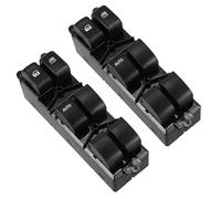 AEIOUPMMA Interruptor de elevalunas eléctrico de 2 Piezas para Coche, elevalunas, ABS Negro, Suministros automotrices para Isuzu D-MAX 8-97417469-0 (Negro)
