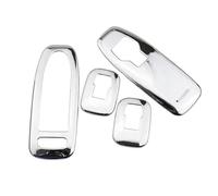AEIOUPMMA Juego de 4 Pegatinas para el Panel del elevalunas de Cristal Interior del Coche, ABS Cromado, para Peugeot 2008, año 2014, 2015, 2016, 2017, 2018, Accesorios