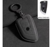 AEIOUPMMA para BMW X1 X3 X5 X6 X7 F20 F15 F16 F48 G20 G30 G01 G02 G05 G11 G32 Serie 1 3 7 Llavero Accesorios de Gamuza Funda de Cuero para Llave de Coche (A)