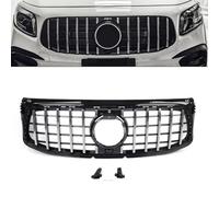 AEIOUPMMA Parrilla de capó del Parachoques Delantero del automóvil Estilo GTR Clase GLB para Mercedes Benz X247 GLB 250 2020 2021 2022(Chrome)