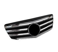 AEIOUPMMA Parrilla Delantera Superior para Coche Clase E cromada Negra ABS con Emblema de Estrella para Mercedes Benz W211 E320 E350 E500 2007 2008 2009