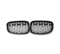 AEIOUPMMA Parrilla Delantera Tipo riñón para Coche, ABS, Estilo Diamante, 2 Piezas, Serie 1 para BMW F20 F21 118i 120i 125i 2011 2012 2013 2014