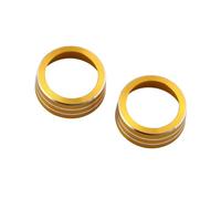 AEIOUPMMA Perilla de Ajuste del Aire Acondicionado del automóvil de aleación de Aluminio con Cubierta Circular para Ford Focus 3 MK3 2015 2016 2017 2018 Accesorios (Dorado)