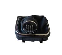 AEIOUPMMA Perillas de Cambio de Marchas manuales para automóvil de 5 velocidades y 6 Marchas con pomo de Cuero Cubierto con Polaina para VW Golf Vi 5 6 Jetta(6 Speed)