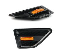 AEIOUPMMA Rejilla de Salida de Aire Guardabarros respiradero Flujo de Aire Lateral automóvil con lámpara de Entrada de capóantero para Land Rover Freelander 2 LR2 2006-2016(Black)