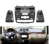 AEIOUPMMA Rejilla de ventilación del Aire Acondicionado Central Izquierdo y Derecho para salpicadero de Coche, para Mercedes Benz Vito Viano W636 W639 2004-2015 (Modelo B, Juego de 3 Piezas)