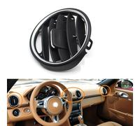 AEIOUPMMA Rejilla de ventilación del Aire Acondicionado del Tablero Delantero del Interior del automóvil Panel de Salida para Porsche Boxster Cayman 987 2006-2012 987552131 (Negro con Cromo)