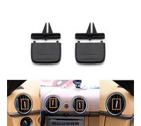 AEIOUPMMA Rejilla de ventilación del Aire Acondicionado del Tablero Delantero del Interior del automóvil Panel de Salida para Porsche Boxster Cayman 987 2006-2012 987552131 (1 par de Clips Plateados)