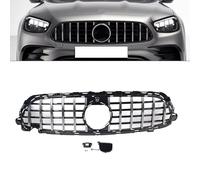 AEIOUPMMA Rejilla del Parachoques Delantero del Coche Rejilla del capó del radiador Clase E para Mercedes Benz W213 E350 E450 E53 2021 2022 2023(Chrome)