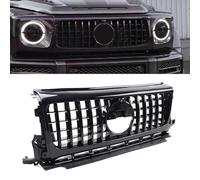 AEIOUPMMA Rejilla del radiador del Parachoques Delantero del Coche Estilo GTR Parrilla Superior Clase G para Mercedes Benz W464 G500 G550 2019 2020 2021 2022 2023 2024(All Black)
