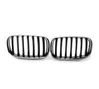 AEIOUPMMA Rejilla para Parrilla de Coche con Marco Cromado Brillante de Color Negro, 2 Unidades para BMW X5 X6 E70 E71 2008 2009 2010 2011 2012 2013