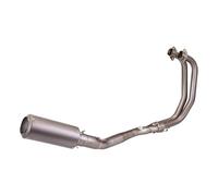 AEIOUPMMA Sistema Completo de Escape de aleación de Titanio con Tubo de Enlace Delantero y Kit de actualización de silenciador de Carbono para Yamaha YZF R3 R25 MT03 2015-2024(B)