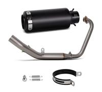 AEIOUPMMA Sistema Completo de Escape de Motocicleta, Tubo de Enlace Delantero de Acero Inoxidable con silenciador S1 para Zontes ZT125 U1 G1 Z1 Z2 2021-2025(A)