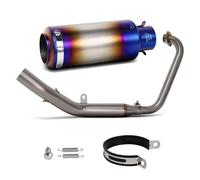 AEIOUPMMA Sistema Completo de Escape de Motocicleta, Tubo de Enlace Delantero de Acero Inoxidable con silenciador S1 para Zontes ZT125 U1 G1 Z1 Z2 2021-2025(E)