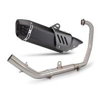 AEIOUPMMA Tubo de Escape de Motocicleta, Sistema Completo de Escape Delantero con silenciador de Doble Orificio y Cubierta para CFMoto 300SR 300NK 250SR NK250(C)