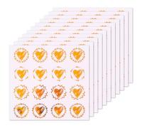 AEIXYA 160 Pcs Pegatinas Adhesivas Estilo Corazón Dorado Cierre Sobre 3,5 Cm, Pegatinas De Sellos De Sobre, Pegatinas Autoadhesiva Para Sellar Para Regalo Bolsa Papel Caja Cumpleaños Navidad