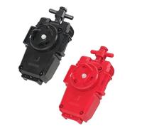 AEIXYA 2 Piezas Lanzador Para Beyblade X, Lanzador Con Dentada De Alta Velocidad Para X Spinning Tops, Ideal Para Batallas Y Competencias(Negro/Rojo,B)