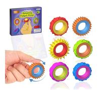 AEIXYA Juego de 6 Anillos Sensoriales, Juguetes Antiestrés para Adultos y Niños, Anillos de Acupresión para Aliviar la Ansiedad y Mejorar la Concentración, Regalo Ideal para Manejo del Estrés