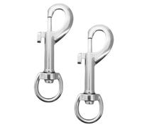AEIXYA Mosqueton Grande Para Perro, 2 Mosquetones Giratorios De Aleación De Zinc Carabiner Táctico Con Bloqueo De Mosquetón, Con Tornillo De Carga Pesada