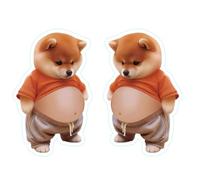 AEIXYA Pegatinas 3D De Silicona Con Forma De Barriga De Perro, Pegatinas Kawaii Para Amigos Y Familiares, Stickers Decorativas Para Cuadernos, Loncheras, Botellas De Agua, Coches Y Neveras.