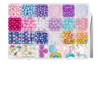 AEJHSIN Bracelet Beads Kit de cuentas perlas arcoíris for hacer pulseras y collares DIY para Bricolaje(B 773pcs)