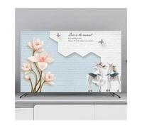 AEJHSIN Funda Para TV Cubierta protectora for TV, cubierta antipolvo for colgar en el hogar, for, decoración Universal de flores for, Simple(A,65inch 152x92cm)