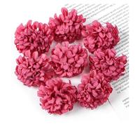AEJHSIN Hortensias Artificiales Cabezas de Flores Artificiales Hortensia Seda 4 cm, Falsas for decoración del hogar, Bodas, Accesorios Corona Novia DIY(Red,20Pcs)