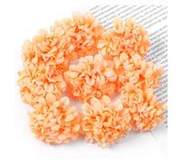 AEJHSIN Hortensias Artificiales Cabezas de Flores Artificiales Hortensia Seda 4 cm, Falsas for decoración del hogar, Bodas, Accesorios Corona Novia DIY(Orange,20Pcs)